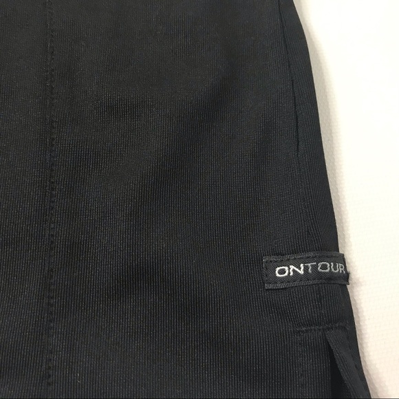 On Tour Women's Golf Polo Shirt Black White Trim - Picture 4 of 6